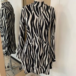 Zara zebra print mini dress